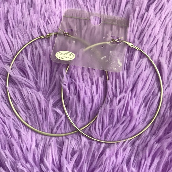 NWT Ardene hoop earrings surgical steel posts - Picture 2 of 2